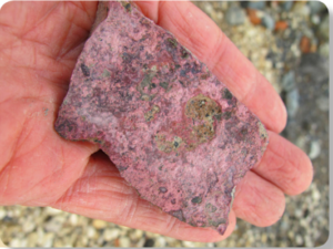 Distinctive pink-weathering cobalt minerals