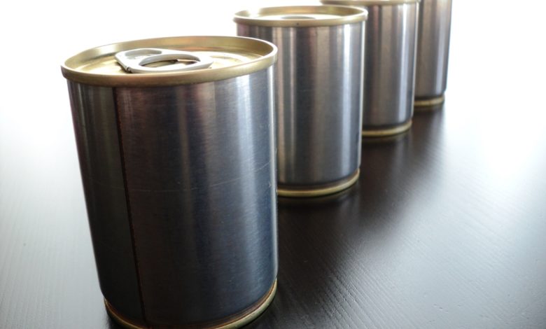Tin cans are composed mainly of steel with a thin coating of tin.