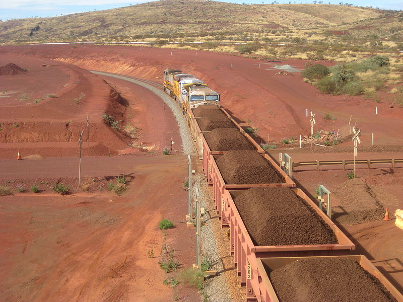 Iron Ore Train Leaving Brookman Mine, Pilbara Image: CC