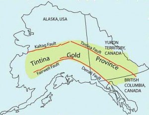 The Tintina Gold Province is bordered by two large fault systems and hosts many gold deposits of varying types.